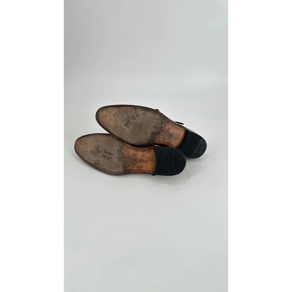 Paul Evans Poitier Mens Brown Leather Double Monk Strap Loafers Dress Shoes 9.5